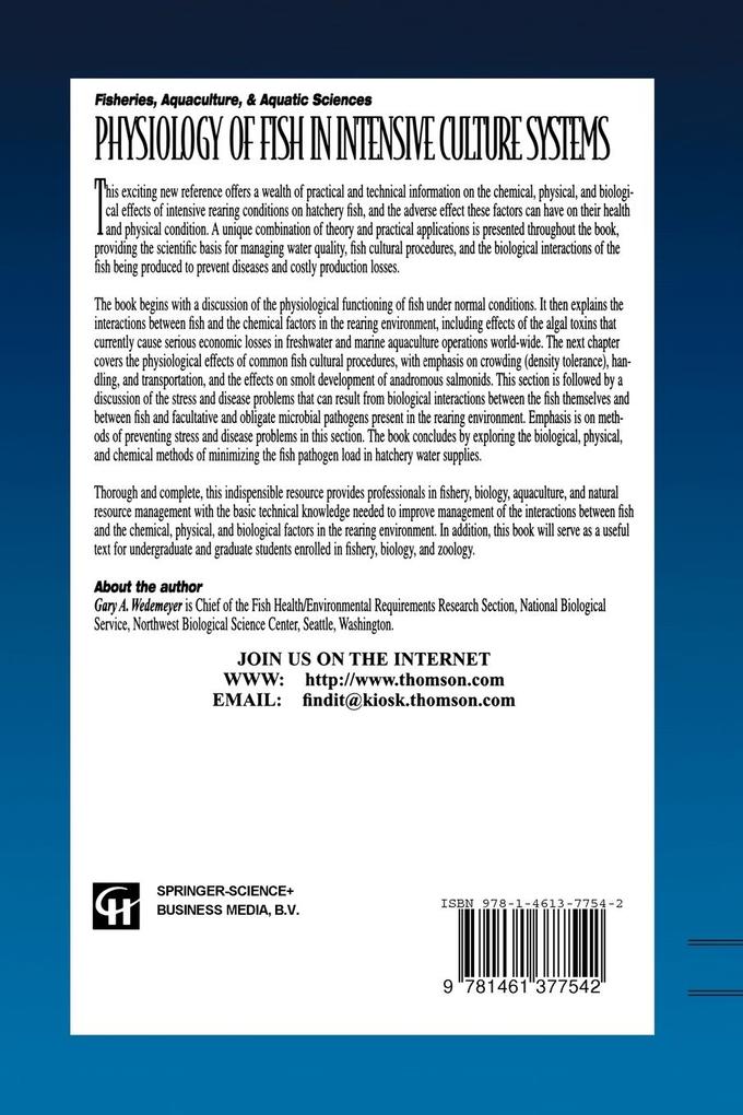 Weitere Ansicht: Physiology of Fish in Intensive Culture Systems | Gary A. Wedemeyer