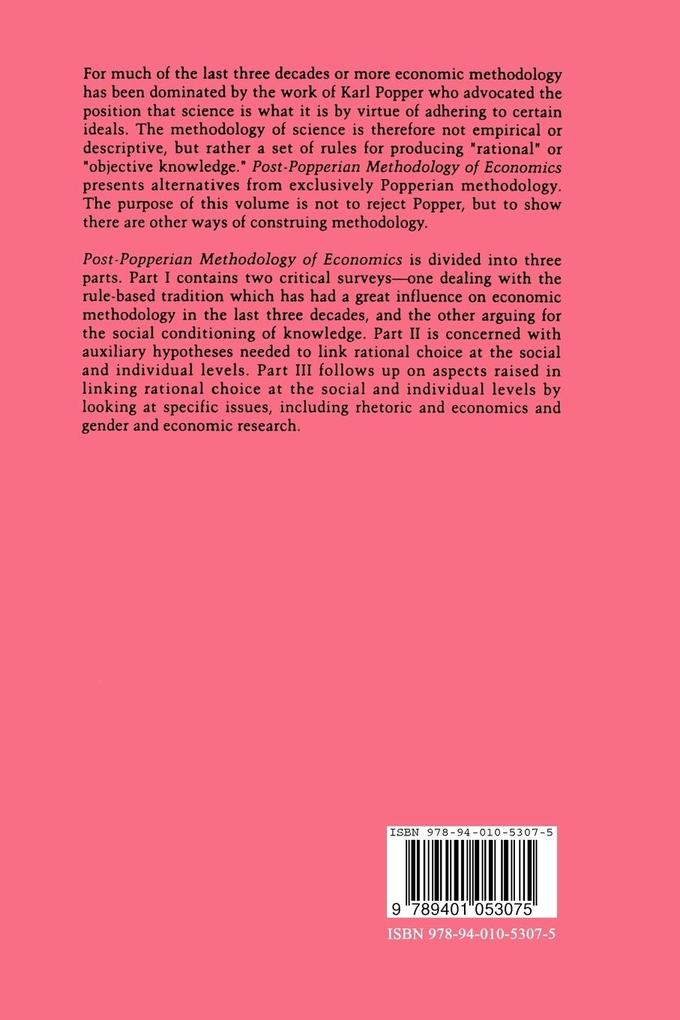 Weitere Ansicht: Post-Popperian Methodology of Economics