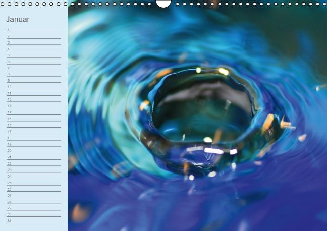 Weitere Ansicht: Geburtstagskalender "Wasser-Spiele" (Wandkalender immerwährend DIN A3 quer) | Sigrid Schiller-Bauer