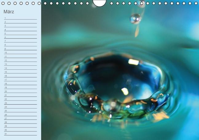 Weitere Ansicht: Geburtstagskalender "Wasser-Spiele" (Wandkalender immerwährend DIN A4 quer) | Sigrid Schiller-Bauer