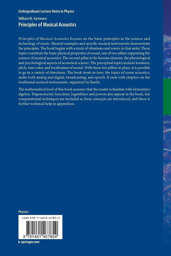 Weitere Ansicht: Principles of Musical Acoustics | William M. Hartmann