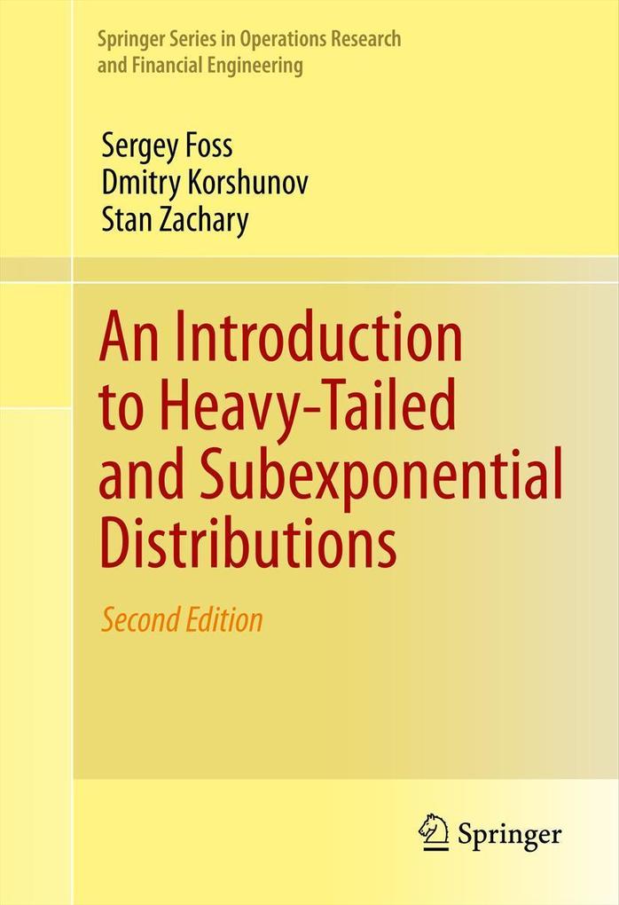 Produktbild: An Introduction to Heavy-Tailed and Subexponential Distributions | Sergey Foss, Dmitry Korshunov, Stan Zachary