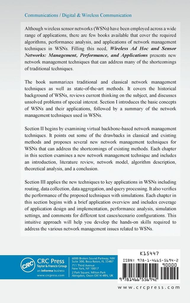 Weitere Ansicht: Wireless Ad Hoc and Sensor Networks | Jing (Selina) He, Yingshu Li, Shouling Ji