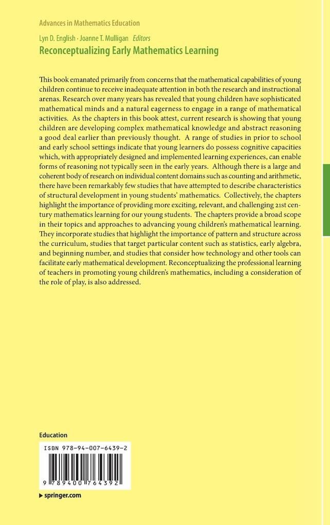 Weitere Ansicht: Reconceptualizing Early Mathematics Learning