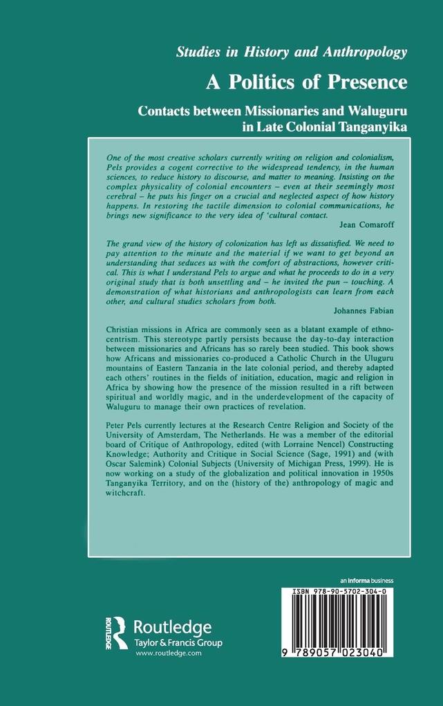 Weitere Ansicht: A Politics of Presence | Peter Pels