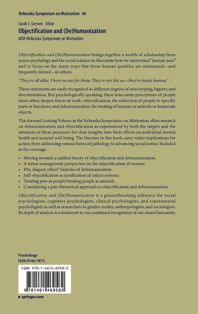 Weitere Ansicht: Objectification and (De)Humanization