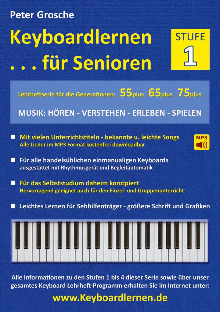 Produktbild: Keyboardlernen für Senioren (Stufe 1) | Peter Grosche