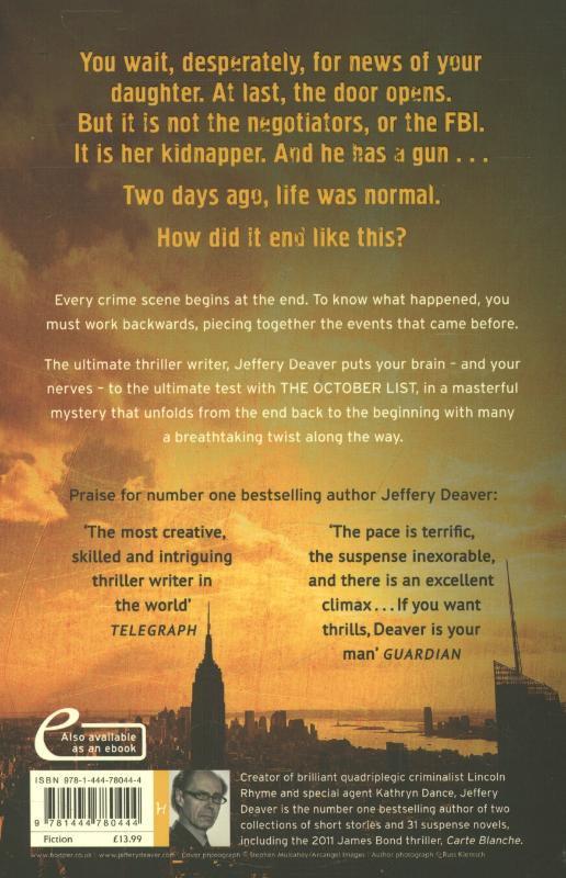 Weitere Ansicht: The October List | Jeffery Deaver