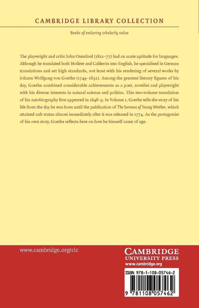 Weitere Ansicht: The Auto-Biography of Goethe | Johann Wolfgang Von Goethe