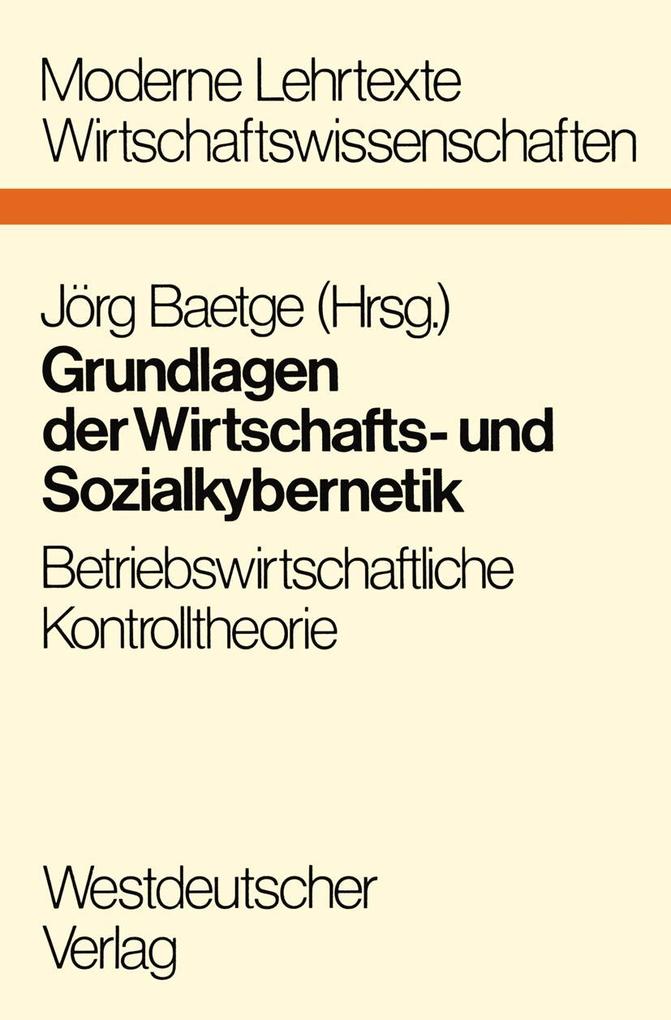 Produktbild: Grundlagen der Wirtschafts- und Sozialkybernetik