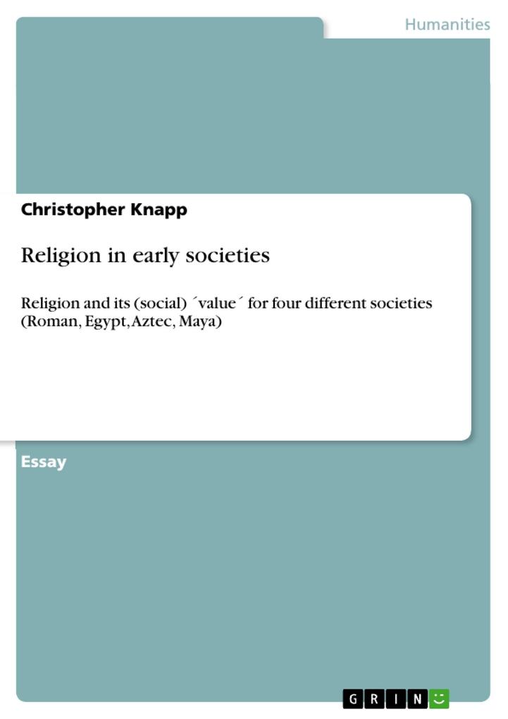 Produktbild: Religion in early societies | Christopher Knapp