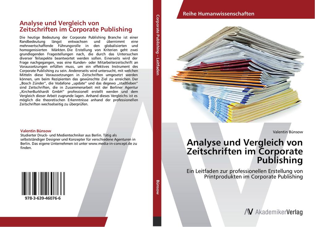 Produktbild: Analyse und Vergleich von Zeitschriften im Corporate Publishing | Valentin Bünsow