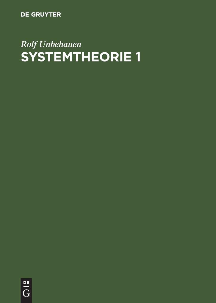 Produktbild: Systemtheorie 1 | Rolf Unbehauen
