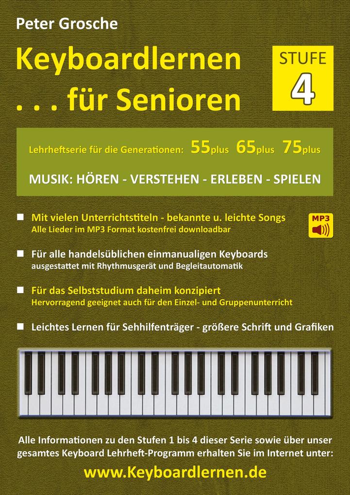 Produktbild: Keyboardlernen für Senioren (Stufe 4) | Peter Grosche