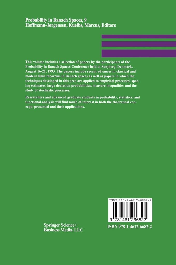 Weitere Ansicht: Probability in Banach Spaces, 9