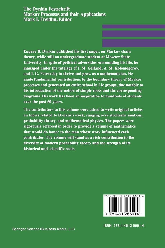 Weitere Ansicht: The Dynkin Festschrift