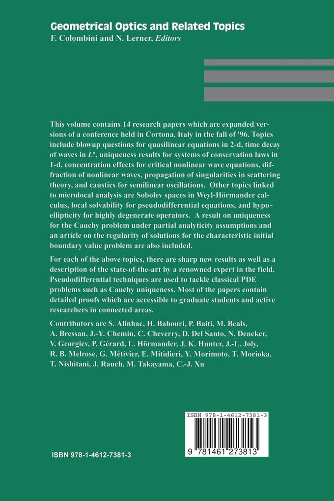 Weitere Ansicht: Geometrical Optics and Related Topics
