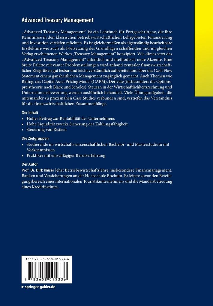 Weitere Ansicht: Advanced Treasury Management | Dirk Kaiser