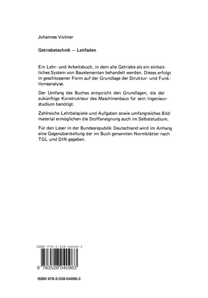 Weitere Ansicht: Getriebetechnik | Johannes Volmer