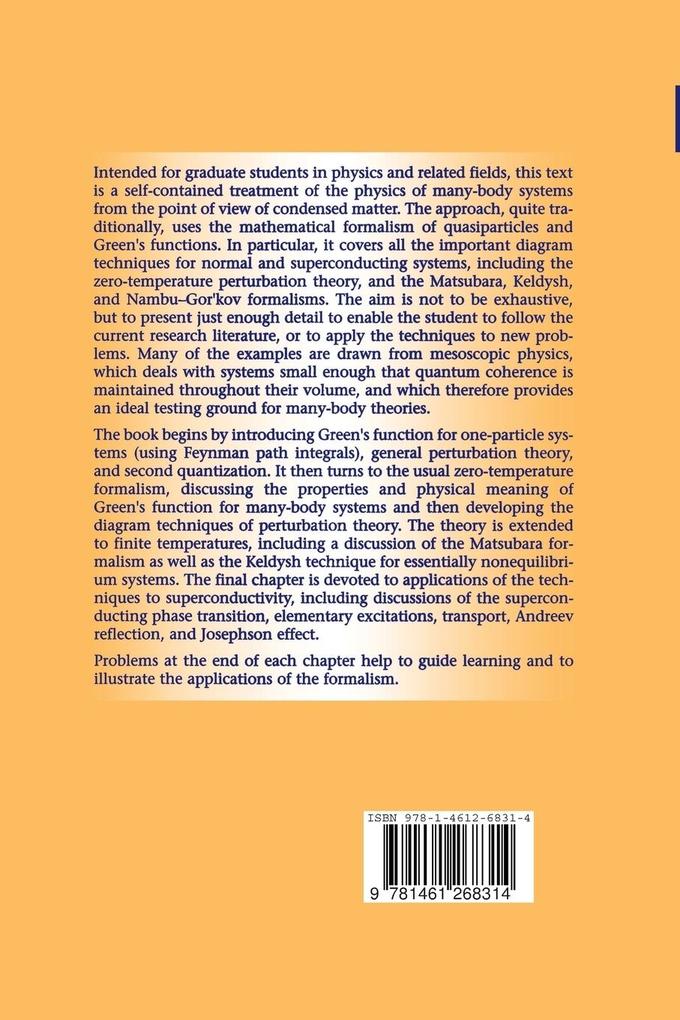 Weitere Ansicht: Quantum Theory of Many-Body Systems | Alexandre Zagoskin