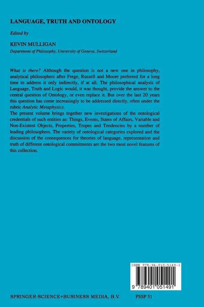Weitere Ansicht: Language, Truth and Ontology