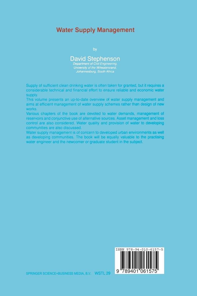 Weitere Ansicht: Water Supply Management | D. Stephenson