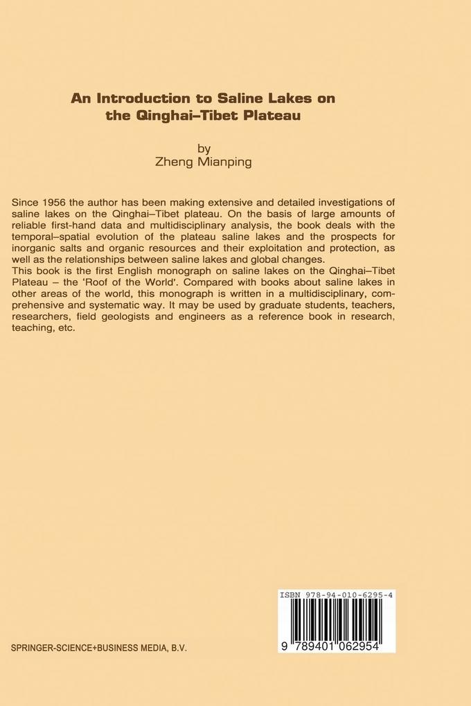 Weitere Ansicht: An Introduction to Saline Lakes on the Qinghai-Tibet Plateau | Zheng Mianping