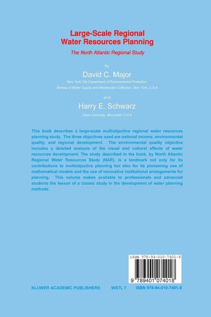 Weitere Ansicht: Large-Scale Regional Water Resources Planning | D. C. Major, S. E. Schwarz