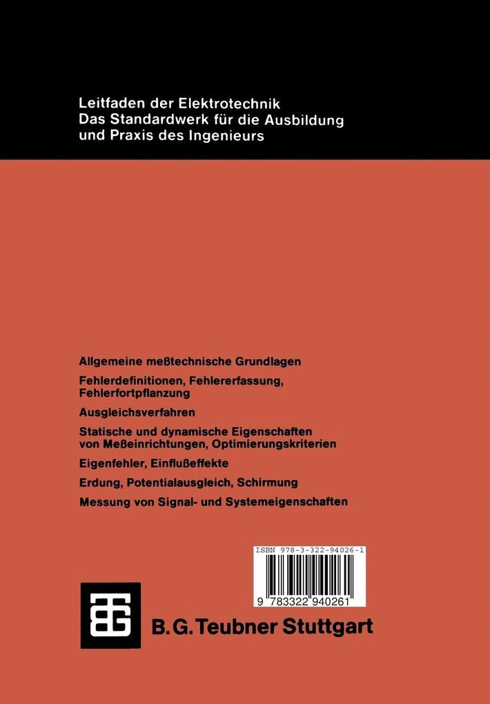 Weitere Ansicht: Grundlagen der elektrischen Meßtechnik | Heinrich Frohne, Erwin Ueckert