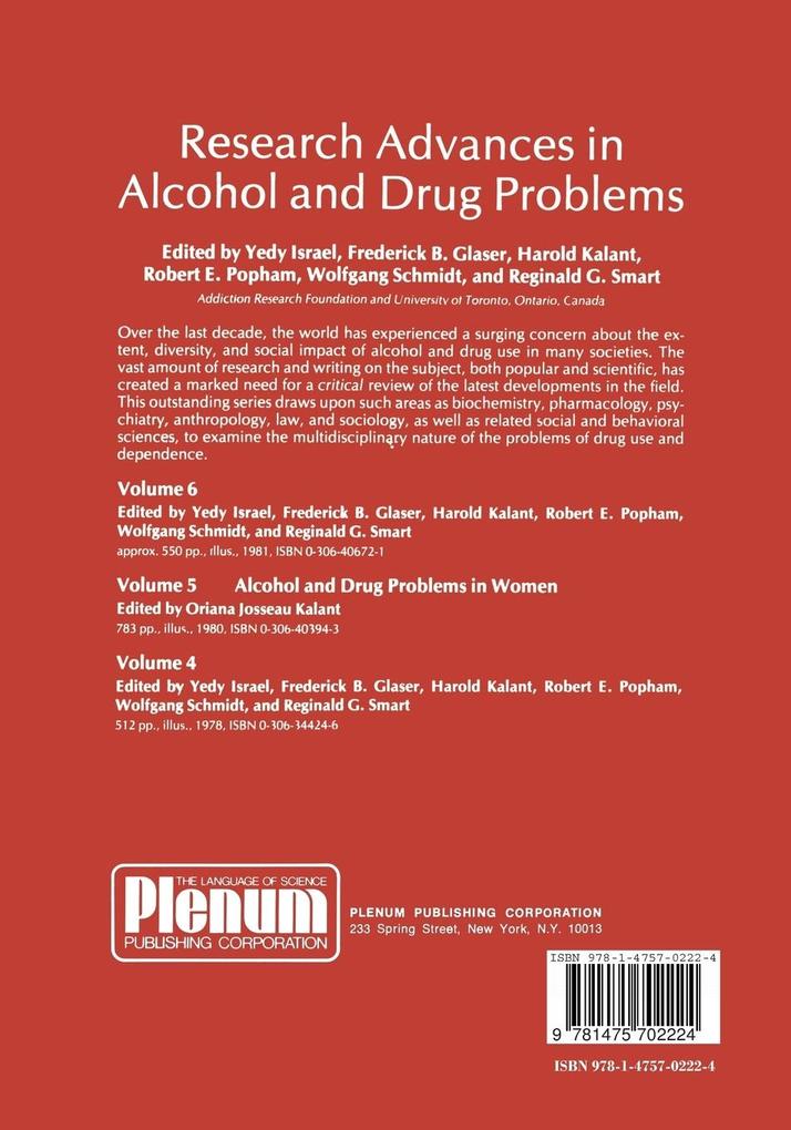 Weitere Ansicht: Drug Dependence and Alcoholism