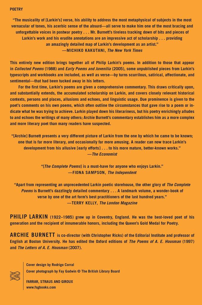 Weitere Ansicht: Philip Larkin: The Complete Poems | Philip Larkin