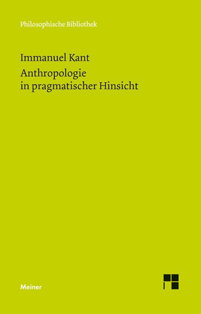 Produktbild: Anthropologie in pragmatischer Hinsicht | Immanuel Kant