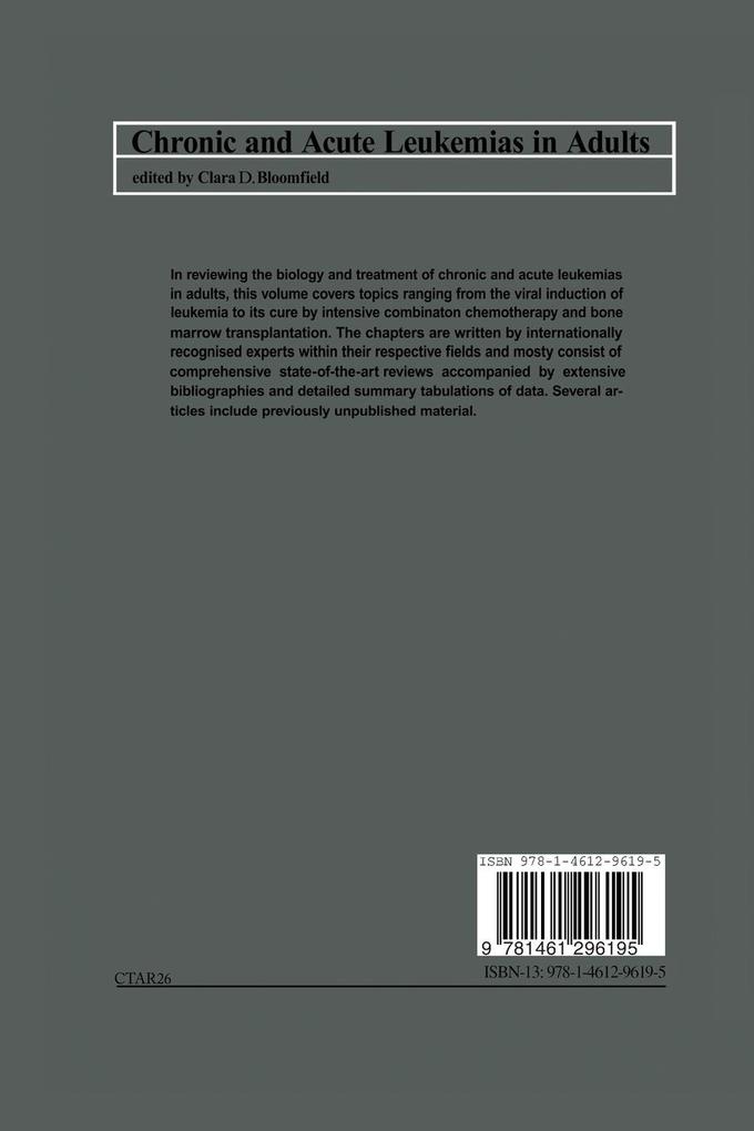Weitere Ansicht: Chronic and Acute Leukemias in Adults