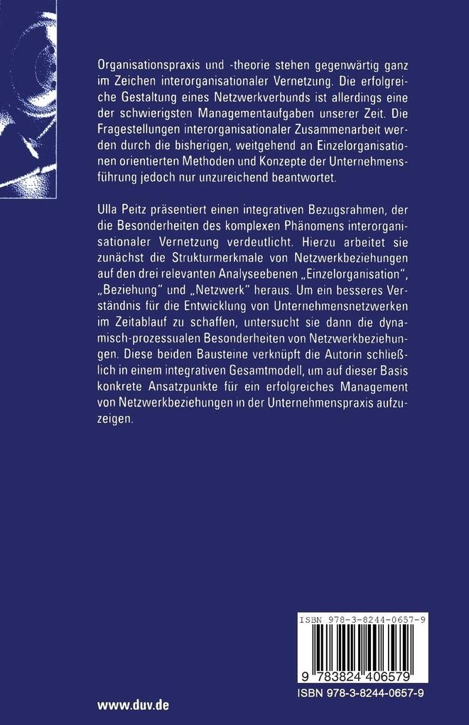 Weitere Ansicht: Struktur und Entwicklung von Beziehungen in Unternehmensnetzwerken | Ulla Peitz