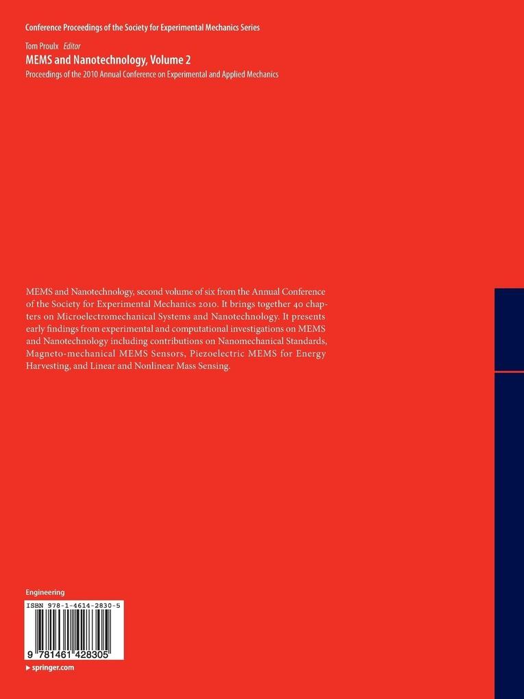 Weitere Ansicht: MEMS and Nanotechnology, Volume 2