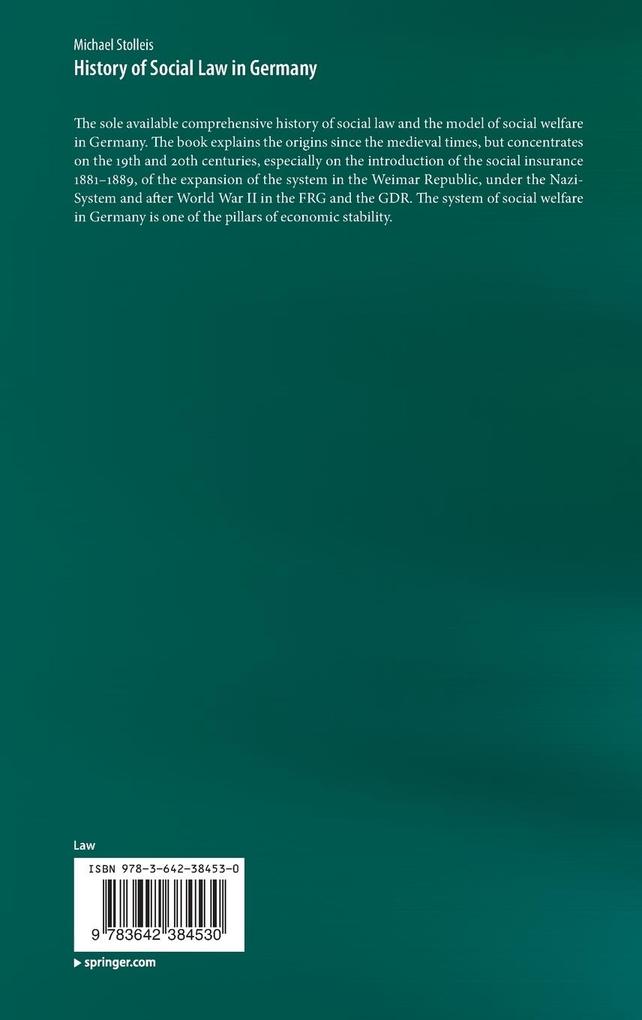Weitere Ansicht: History of Social Law in Germany | Michael Stolleis