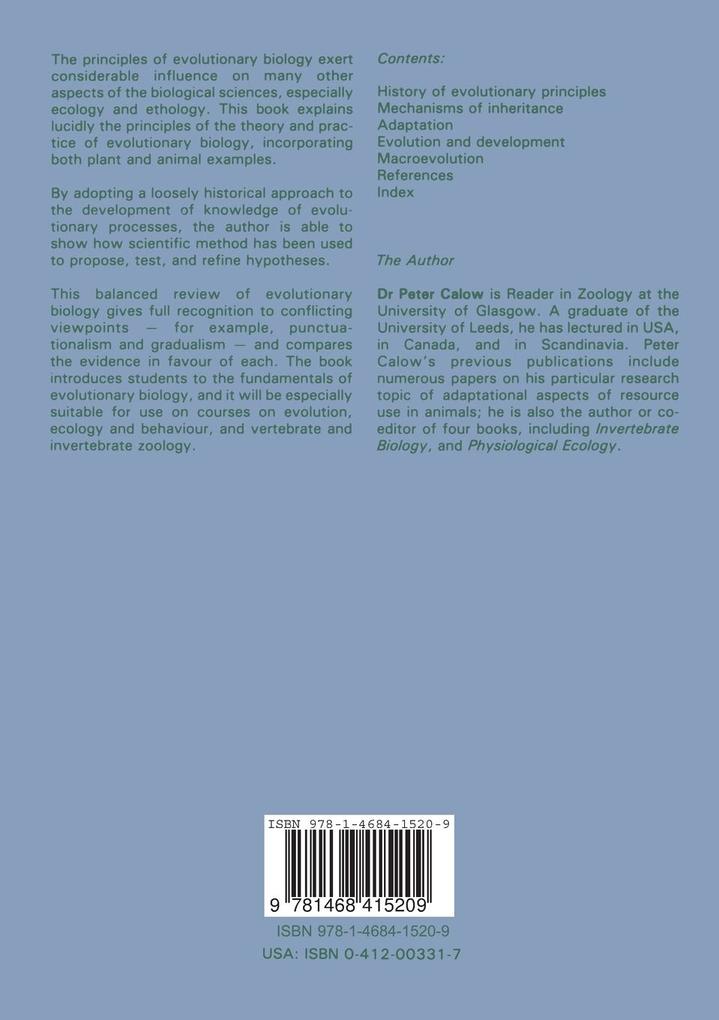 Weitere Ansicht: Evolutionary Principles | Peter Calow