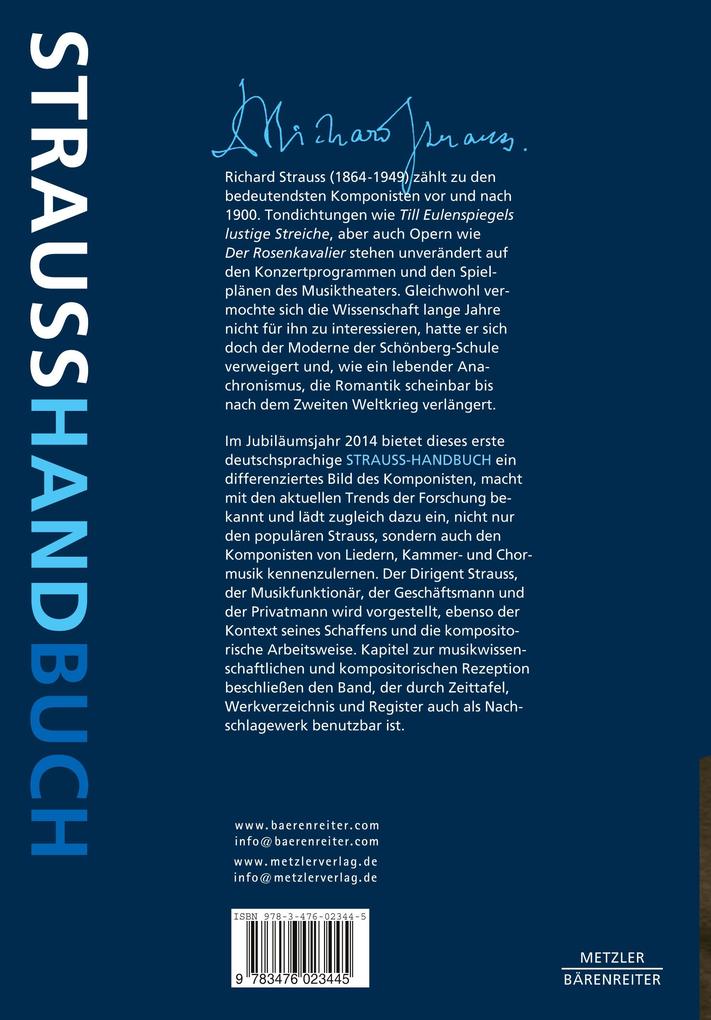 Weitere Ansicht: Richard Strauss-Handbuch