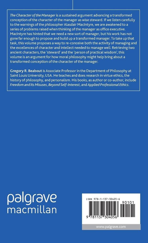 Weitere Ansicht: The Character of the Manager | G. Beabout