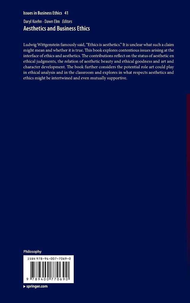 Weitere Ansicht: Aesthetics and Business Ethics