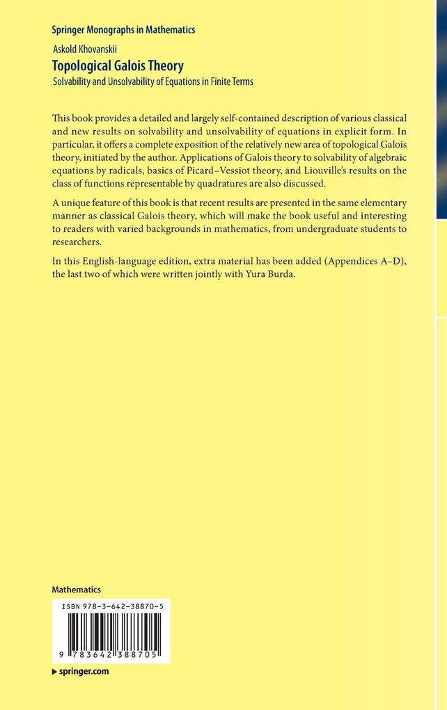 Weitere Ansicht: Topological Galois Theory | Askold Khovanskii