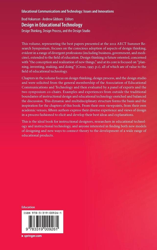 Weitere Ansicht: Design in Educational Technology