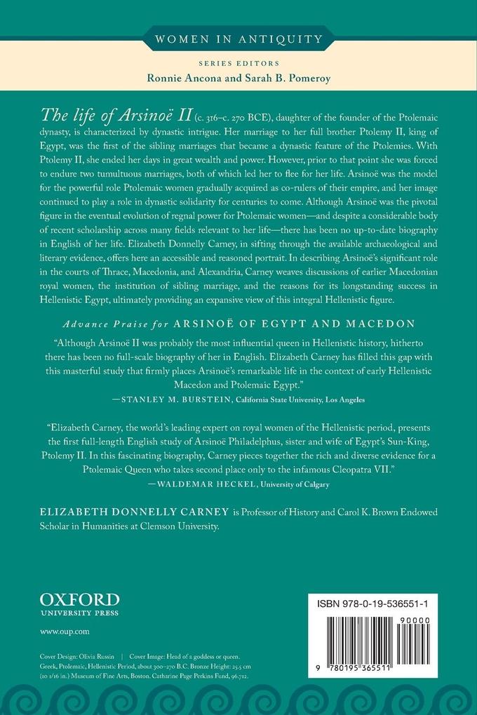 Weitere Ansicht: Arsinoe of Egypt and Macedon | Elizabeth Donnelly Carney
