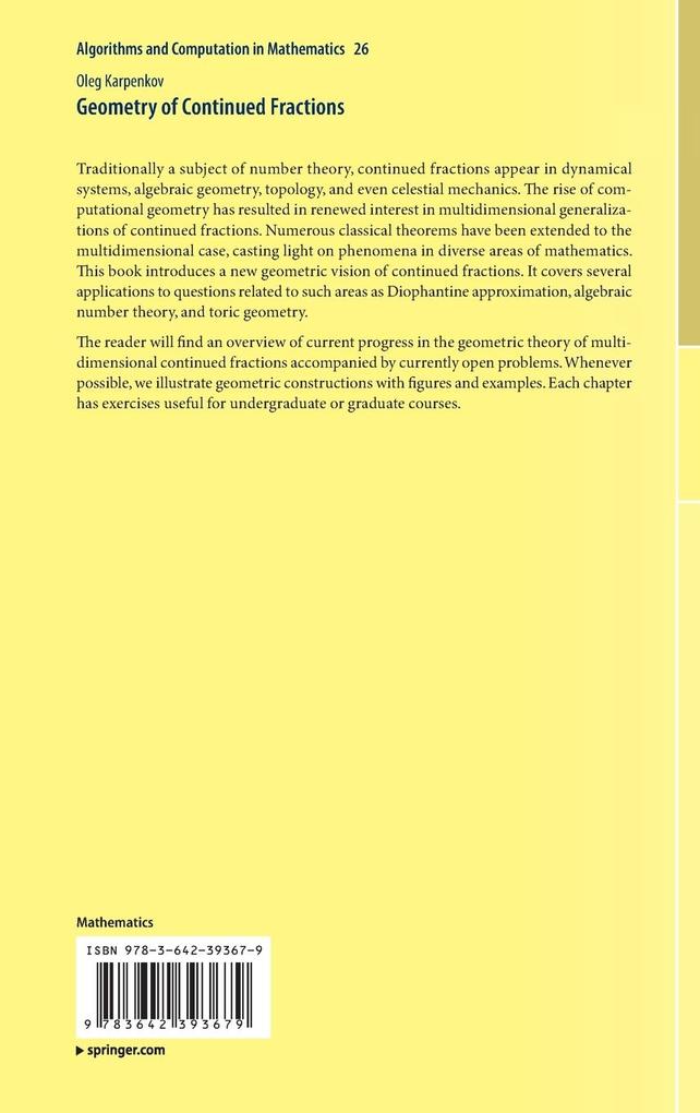 Weitere Ansicht: Geometry of Continued Fractions | Oleg Karpenkov