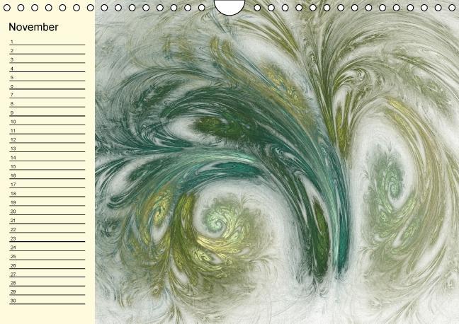 Weitere Ansicht: Fraktale Kunst 2/Geburtstagskalender (Wandkalender immerwährend DIN A4 quer) | Claudia Burlager