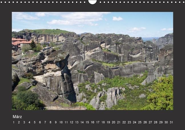 Weitere Ansicht: Meteora-Klöster in Griechenland (Wandkalender immerwährend DIN A3 quer) | Helmut Schneller