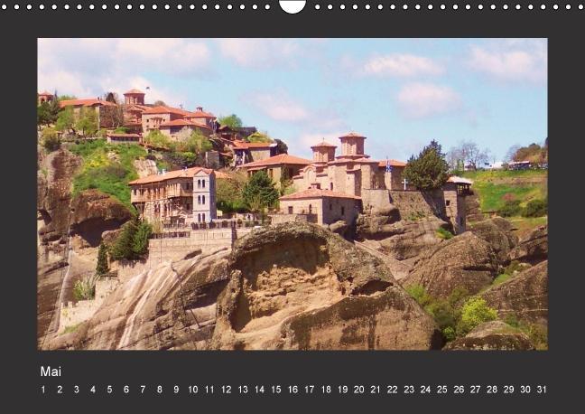 Weitere Ansicht: Meteora-Klöster in Griechenland (Wandkalender immerwährend DIN A3 quer) | Helmut Schneller
