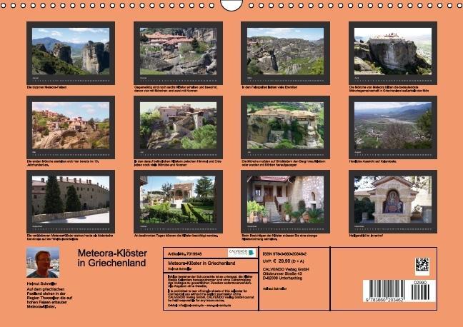 Weitere Ansicht: Meteora-Klöster in Griechenland (Wandkalender immerwährend DIN A3 quer) | Helmut Schneller