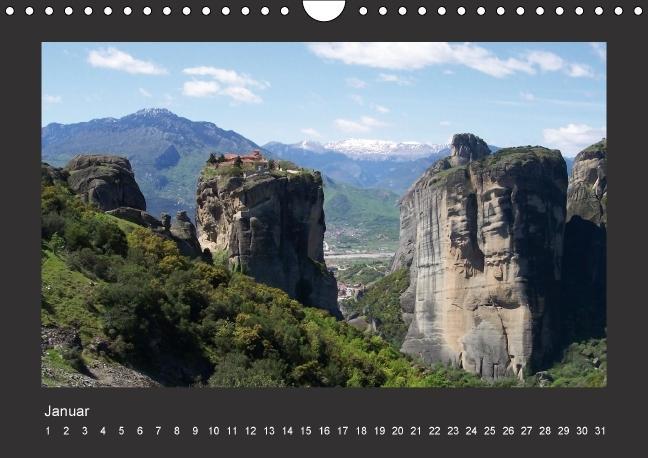 Weitere Ansicht: Meteora-Klöster in Griechenland (Wandkalender immerwährend DIN A4 quer) | Helmut Schneller