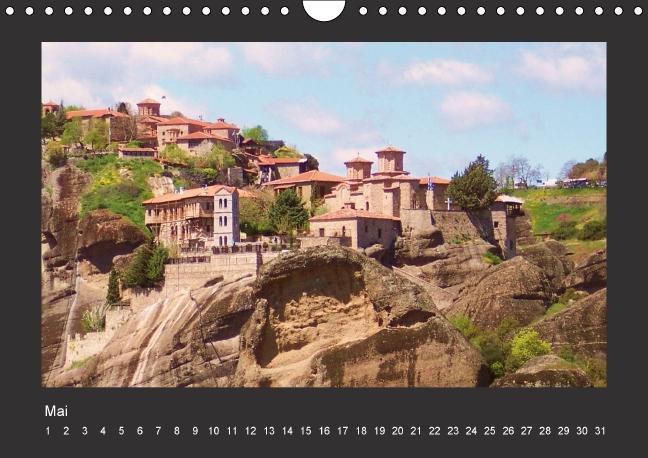 Weitere Ansicht: Meteora-Klöster in Griechenland (Wandkalender immerwährend DIN A4 quer) | Helmut Schneller